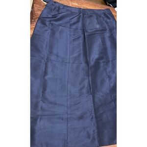Vintage Michalina Wenz Washington D.C. Navy Blue Silk‎ Skirt-Mid Century Custom